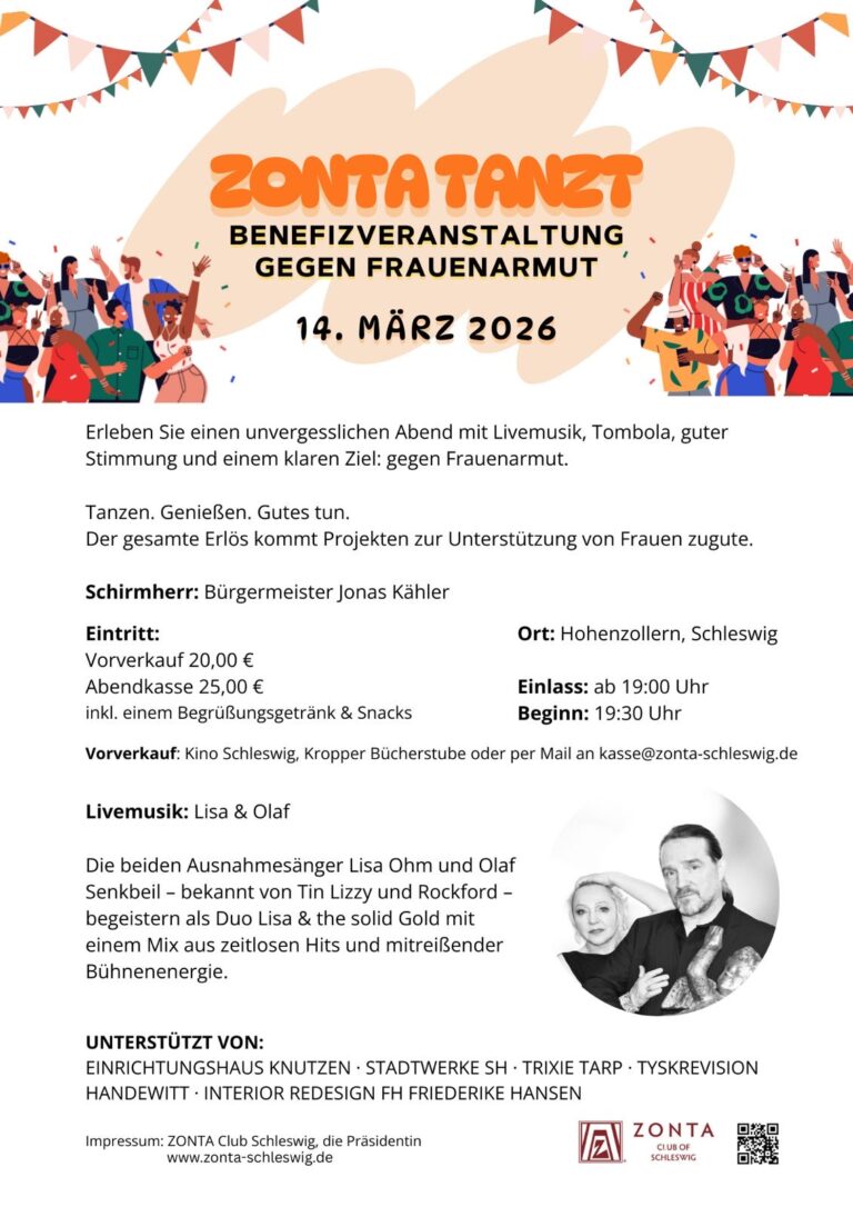 Schleswig feiert den Weltfrauentag  – Benefizveranstaltung von ZONTA