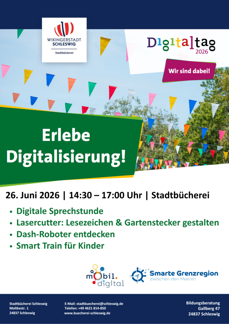 Digitaltag 2026 in Schleswig: Digitale Technologien entdecken, ausprobieren und mitgestalten